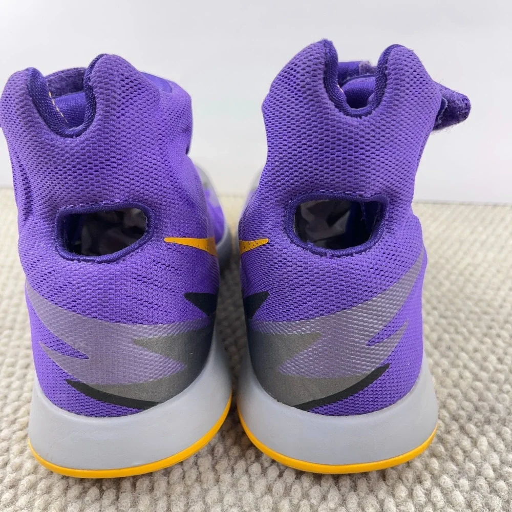 Nike Basketball Shoes Lakers Hypervenom Zoom Purple Gold 630913-502 Mens Size‎ 7